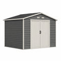 Abri de jardin en plastique gris et blanc 3x2m