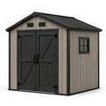Abri de jardin en plastique avec toit en pente et double porte 185x152x226 cm