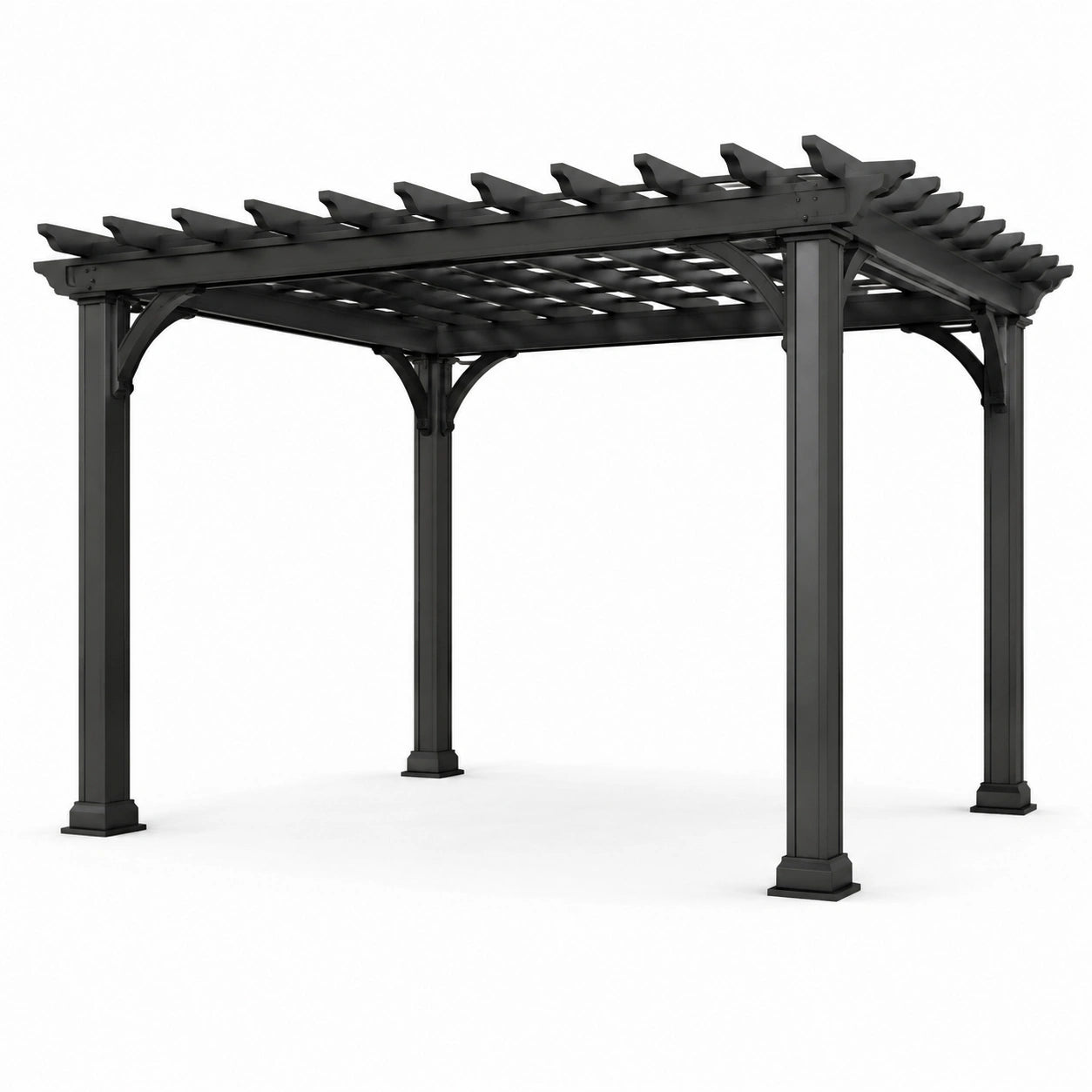 Pergola en aluminium noir 300x300x230 cm
