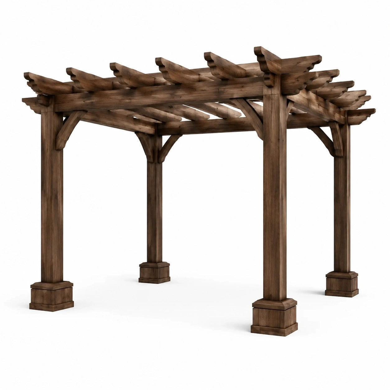 Pergola en bois massif brun 300x300x250 cm