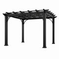 Pergola en aluminium noire 3x4 m