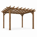 Pergola en bois de cèdre marron 300cm x 300cm x 250cm