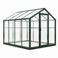 Serre de jardin en métal et verre trempé vert 250 cm x 190 cm x 195 cm
