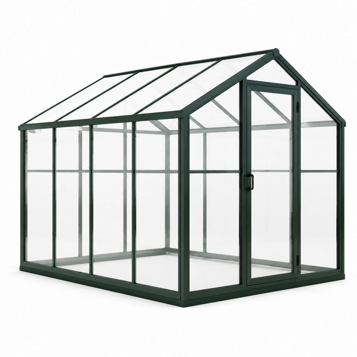 Serre de jardin en métal et verre trempé vert 250 cm x 190 cm x 195 cm