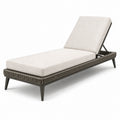 Transat Aluminium et Résine avec Coussin 200x70x35 cm Gris/Beige