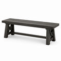 Banc en bois de chêne brun foncé 160x35x45 cm